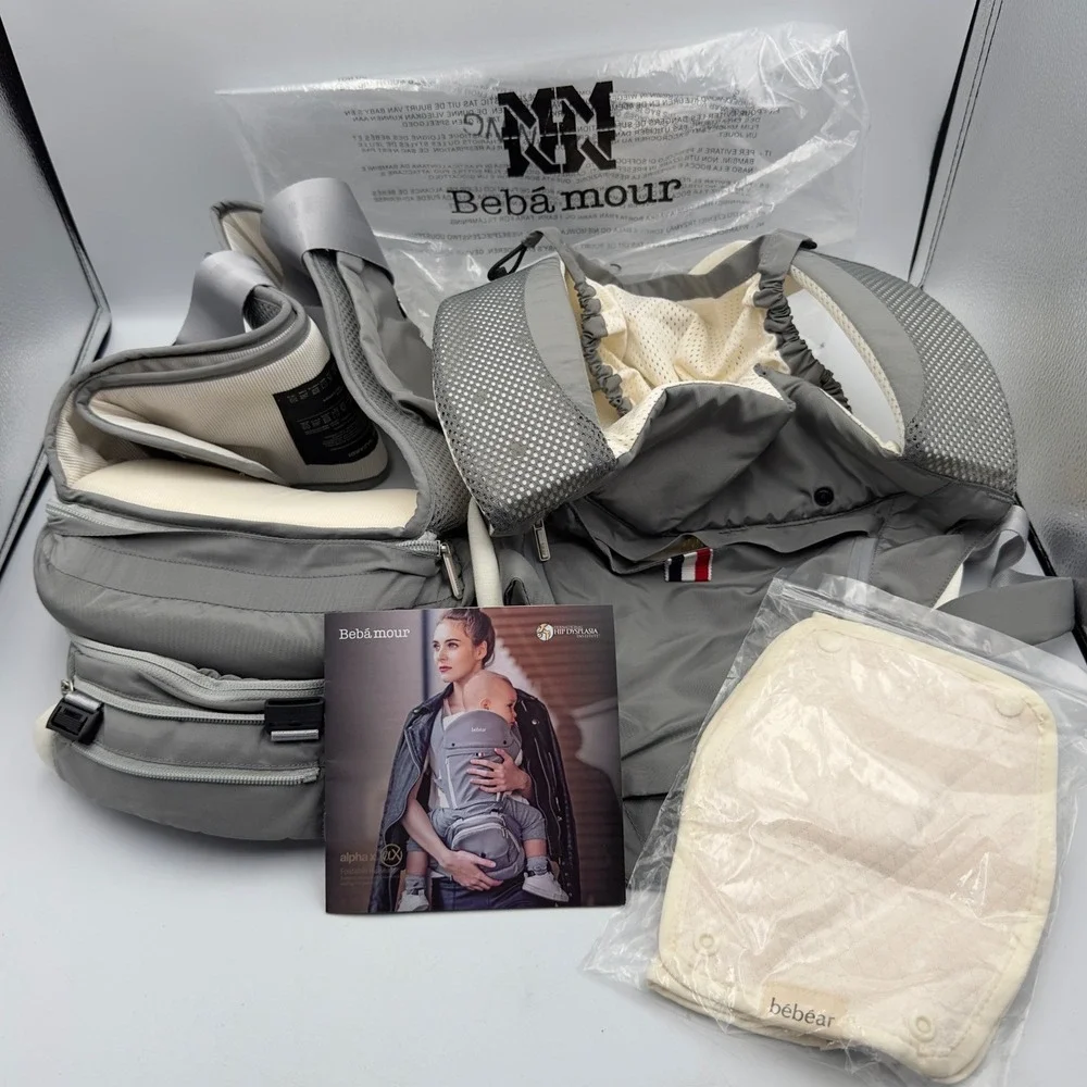 Bebamour Baby 6 in 1‎ Hipseat Carrier Grey Ergonomic 0-36 Month